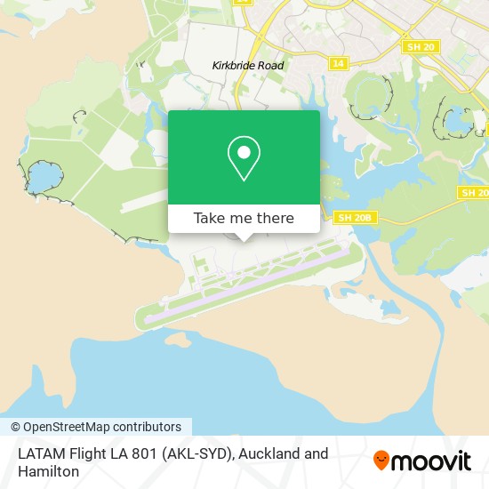 LATAM Flight LA 801 (AKL-SYD) map