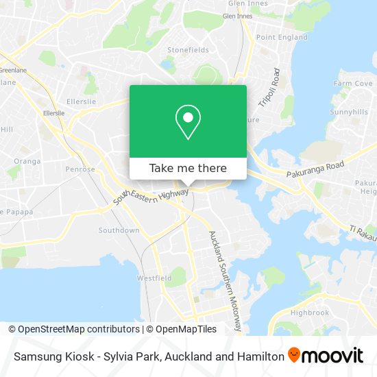 Samsung Kiosk - Sylvia Park map