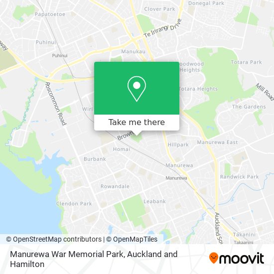 Manurewa War Memorial Park地图