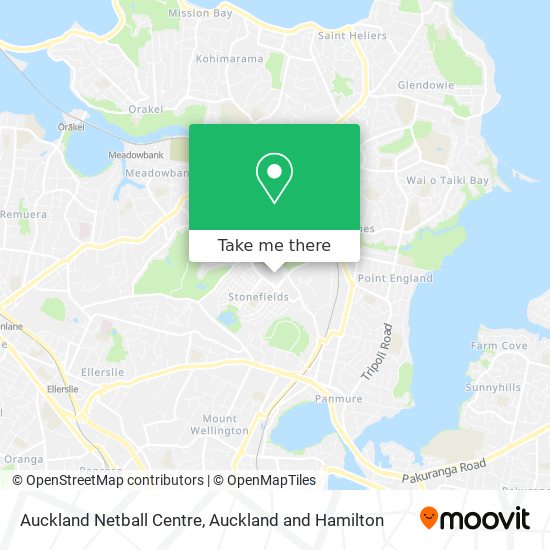 Auckland Netball Centre map