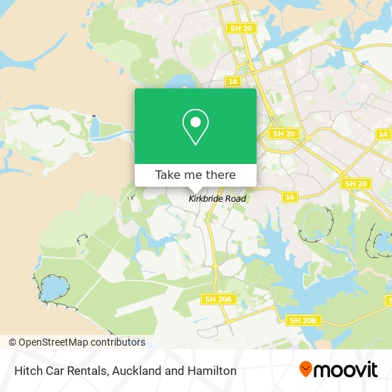 Hitch Car Rentals map