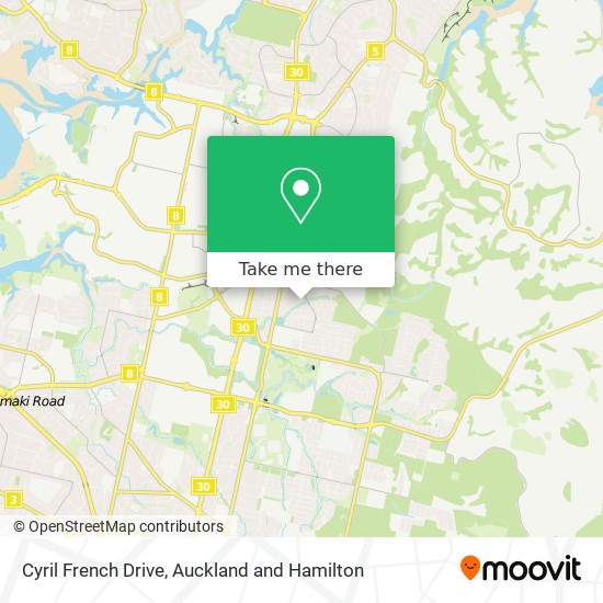 Cyril French Drive map