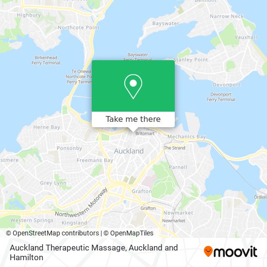 Auckland Therapeutic Massage map
