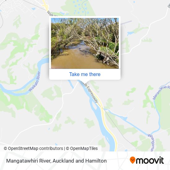 Mangatawhiri River map