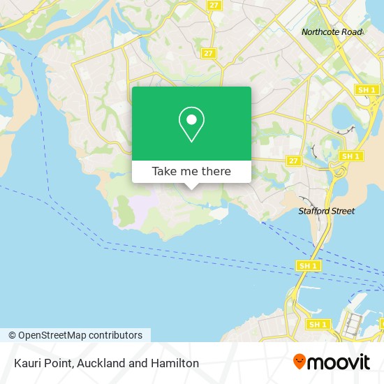 Kauri Point map
