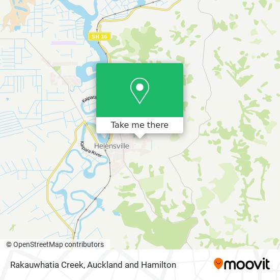 Rakauwhatia Creek map