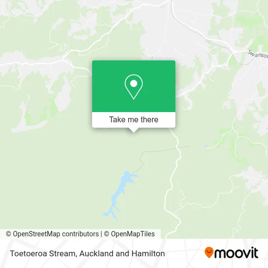 Toetoeroa Stream map
