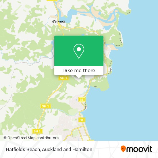 Hatfields Beach map