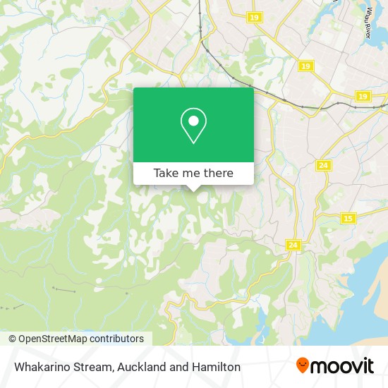 Whakarino Stream map