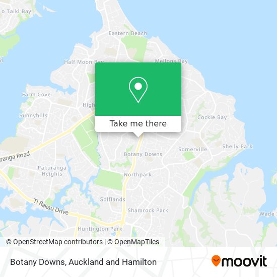 Botany Downs map