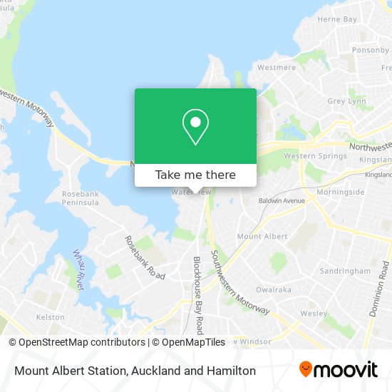 Mount Albert Station map