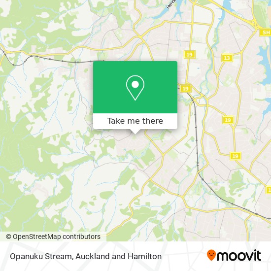 Opanuku Stream map