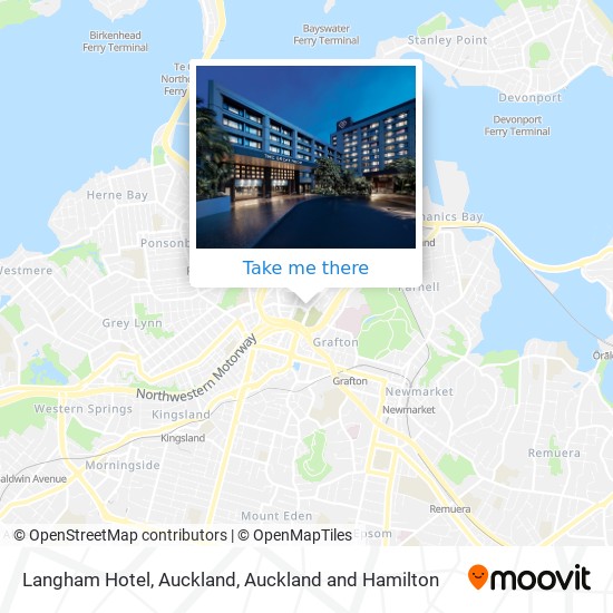 Langham Hotel, Auckland地图