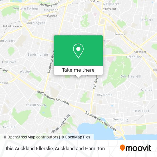 Ibis Auckland Ellerslie map