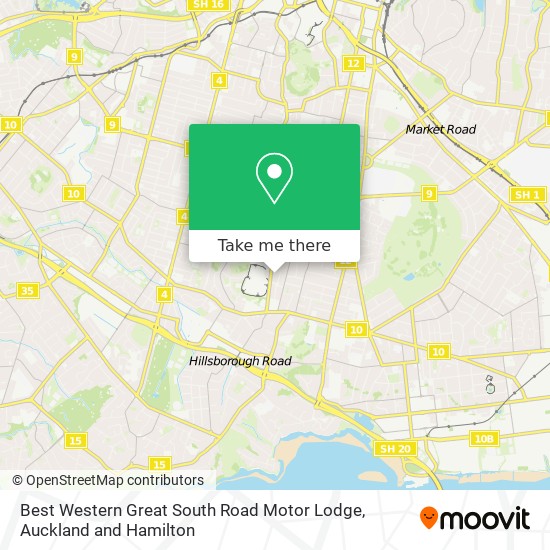 Best Western Great South Road Motor Lodge map