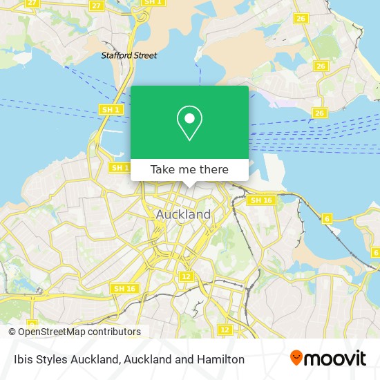 Ibis Styles Auckland地图