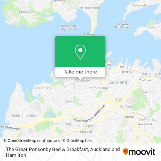 The Great Ponsonby Bed & Breakfast map