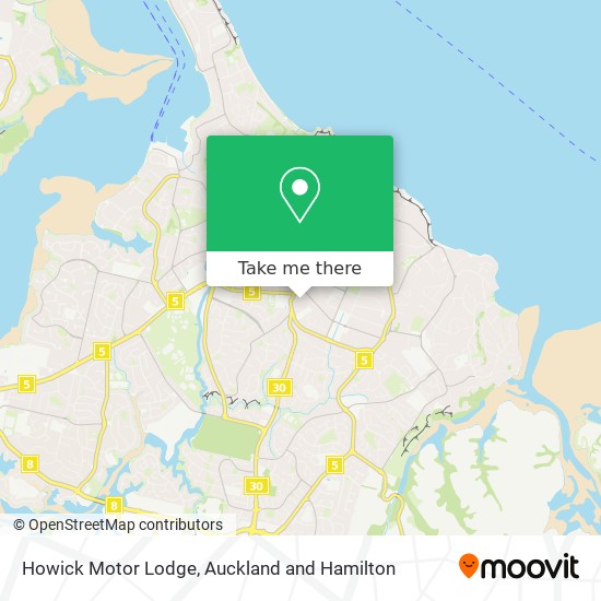 Howick Motor Lodge map