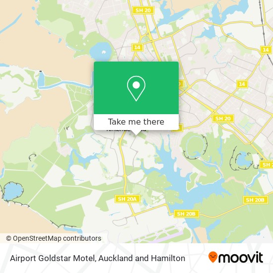 Airport Goldstar Motel map