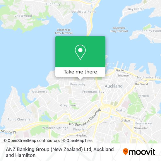 ANZ Banking Group (New Zealand) Ltd map