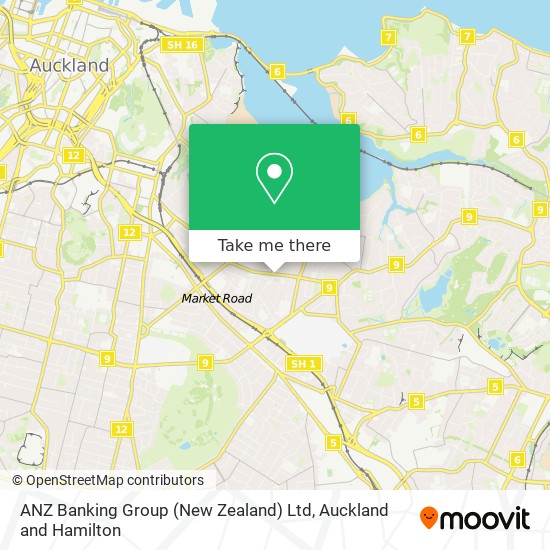 ANZ Banking Group (New Zealand) Ltd map