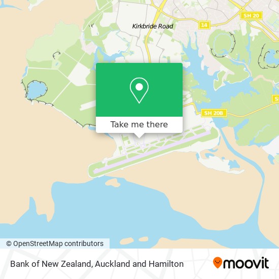 Bank of New Zealand map