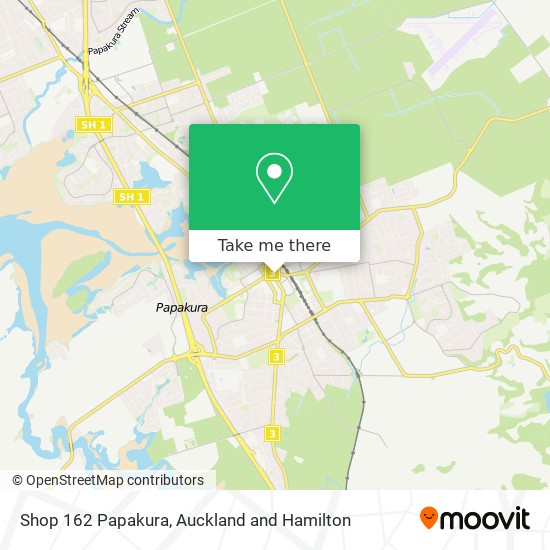 Shop 162 Papakura map