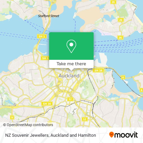 NZ Souvenir Jewellers map