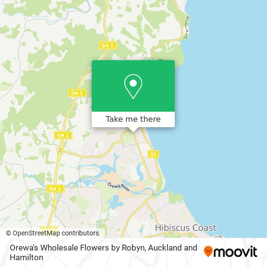 Orewa's Wholesale Flowers by Robyn map