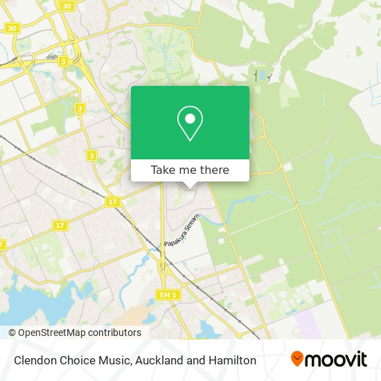 Clendon Choice Music map