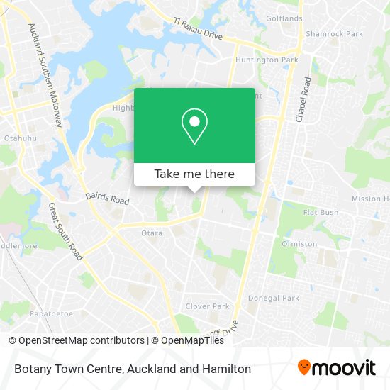 Botany Town Centre map
