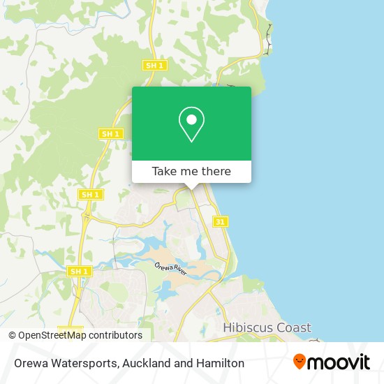Orewa Watersports map