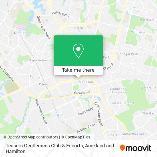 Teasers Gentlemens Club & Escorts map