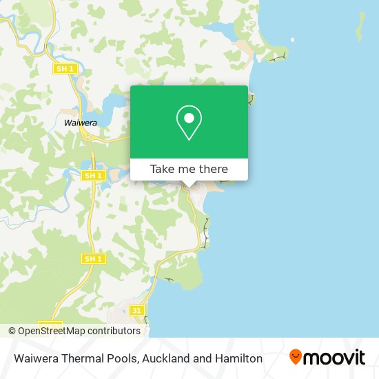 Waiwera Thermal Pools map