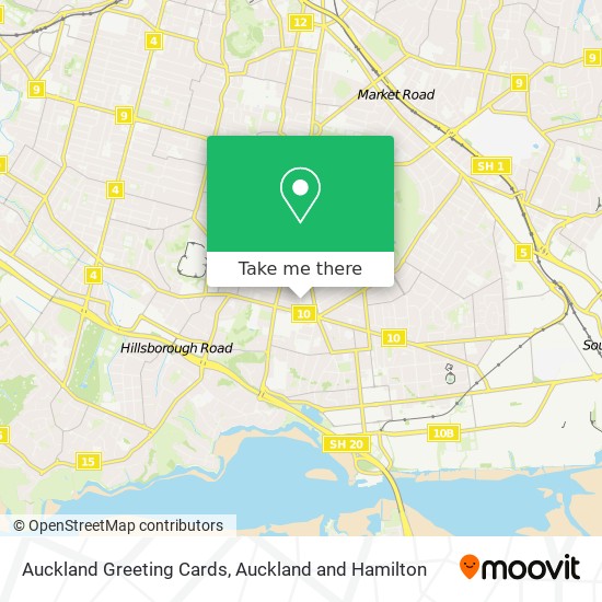 Auckland Greeting Cards map