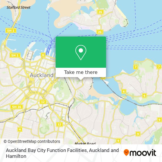 Auckland Bay City Function Facilities map