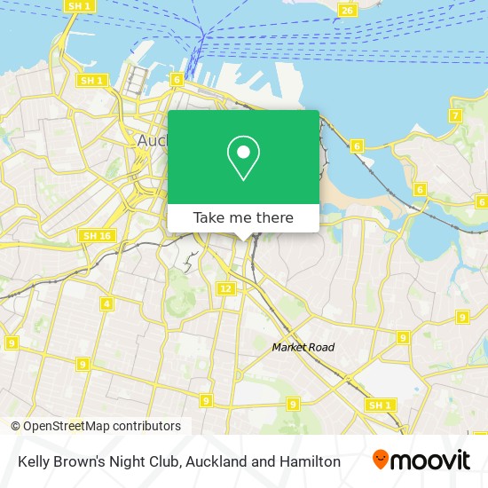 Kelly Brown's Night Club map
