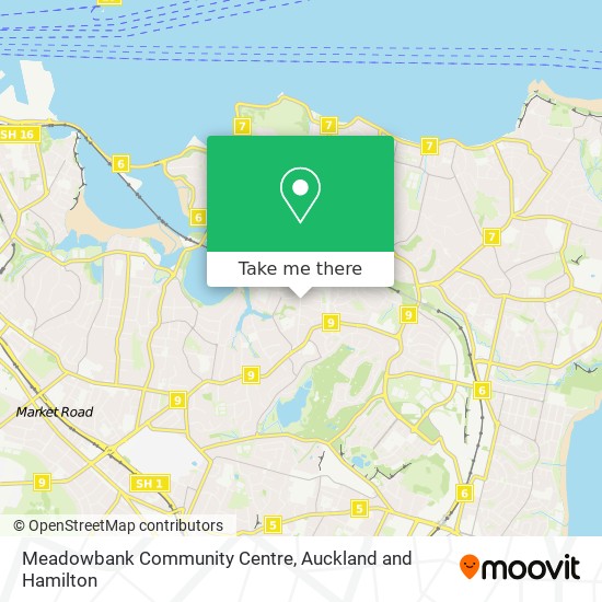 Meadowbank Community Centre map