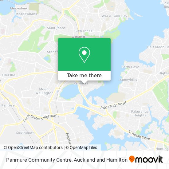 Panmure Community Centre map