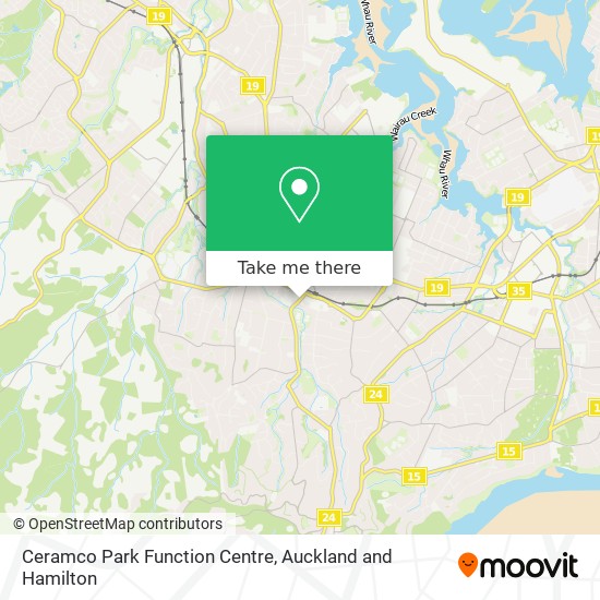 Ceramco Park Function Centre map