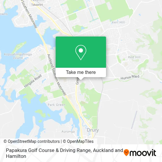 Papakura Golf Course & Driving Range map