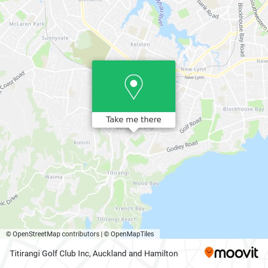 Titirangi Golf Club Inc map