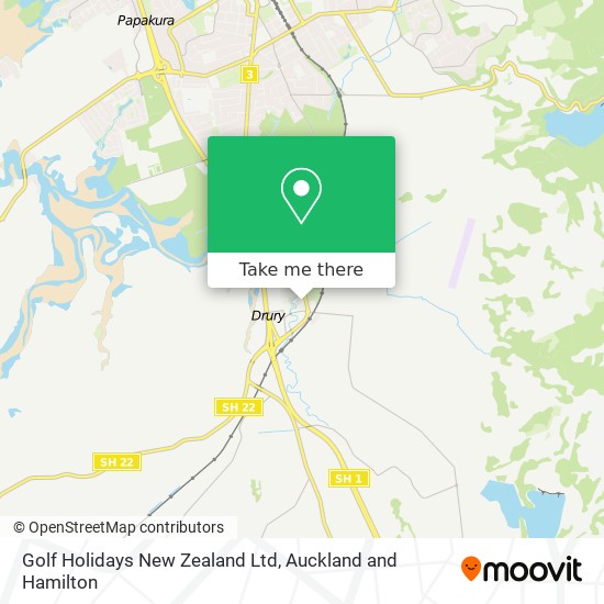 Golf Holidays New Zealand Ltd map