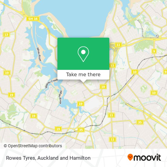Rowes Tyres map