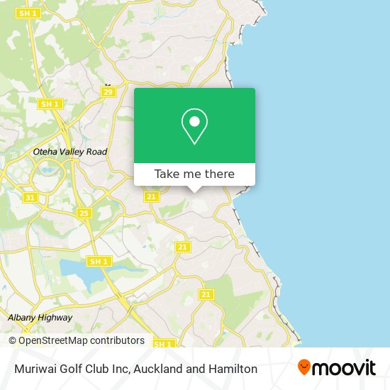 Muriwai Golf Club Inc map