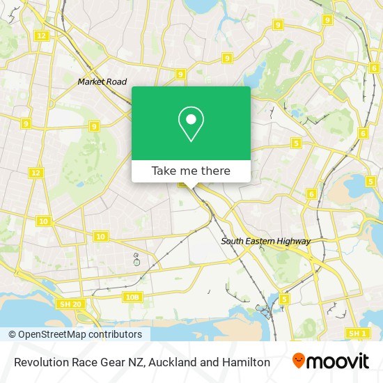 Revolution Race Gear NZ map