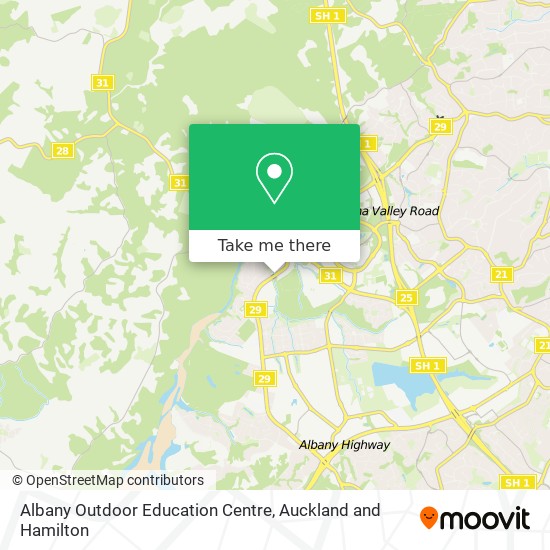 Albany Outdoor Education Centre map