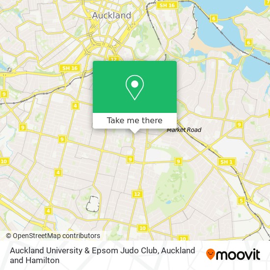 Auckland University & Epsom Judo Club map