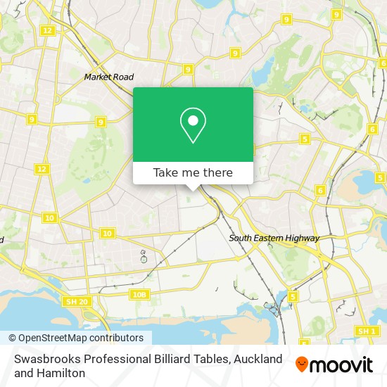 Swasbrooks Professional Billiard Tables map