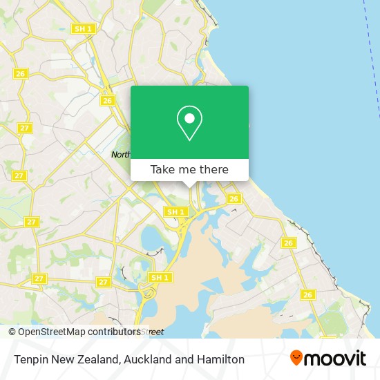 Tenpin New Zealand map